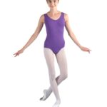 BLISS Pinched Front Mid Scoop Back Tank Leotard