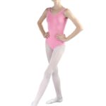 BLISS Pinched Front Mid Scoop Back Tank Leotard
