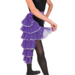 SASHA Girls/Womens Performance Lycra Tulle Layered Ruffle Skirt