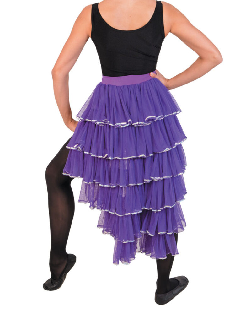 SASHA Girls/Womens Performance Lycra Tulle Layered Ruffle Skirt