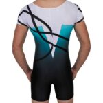 Boys' & Men's Short Sleeved Printed Gymnastics Unitard