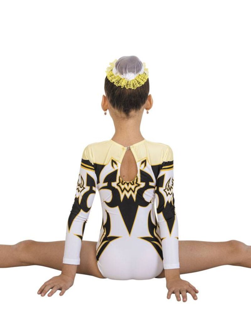 RURIA Women's & Girls' Printed Long Sleeve Gymnastics Leotard