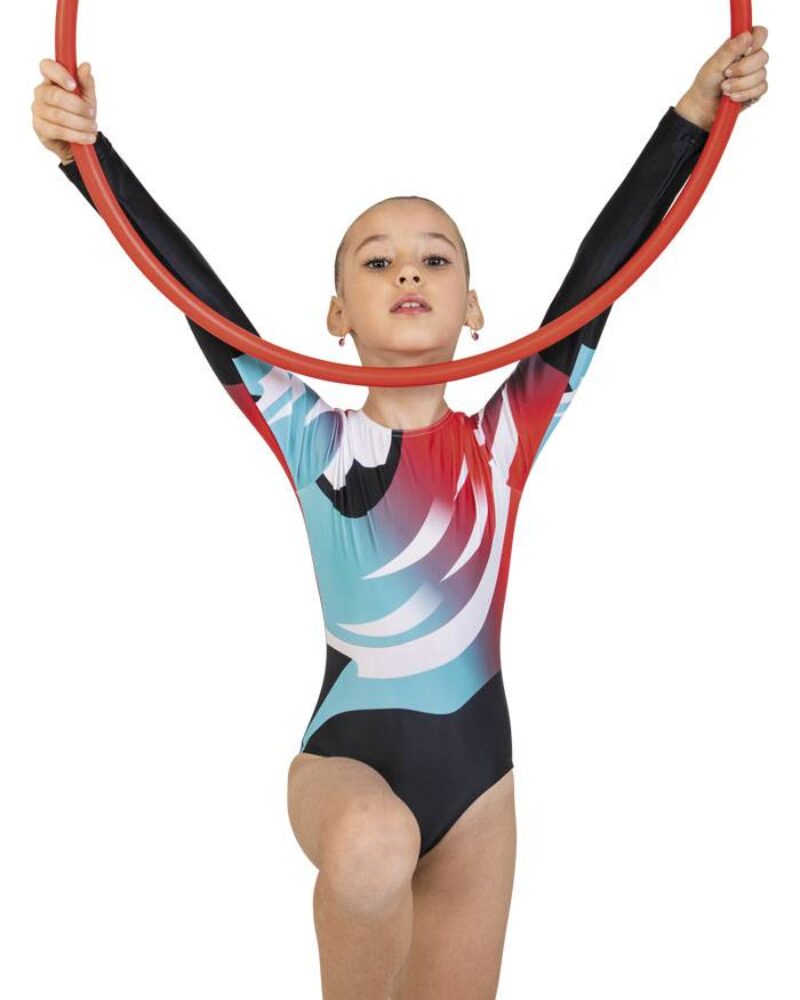 STIGO Women's & Girls' Printed Long Sleeve Gymnastics Leotard