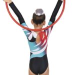 STIGO Women's & Girls' Printed Long Sleeve Gymnastics Leotard