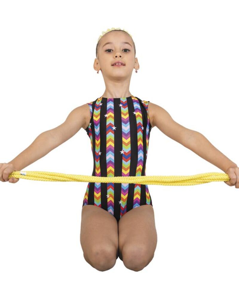 SISSONNE Women's & Girls' Printed Long Sleeve Gymnastics Leotard