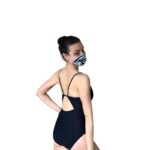 Black-White Zebra Pattern Washable Reusable Fabric Face Mask with Nose Wire